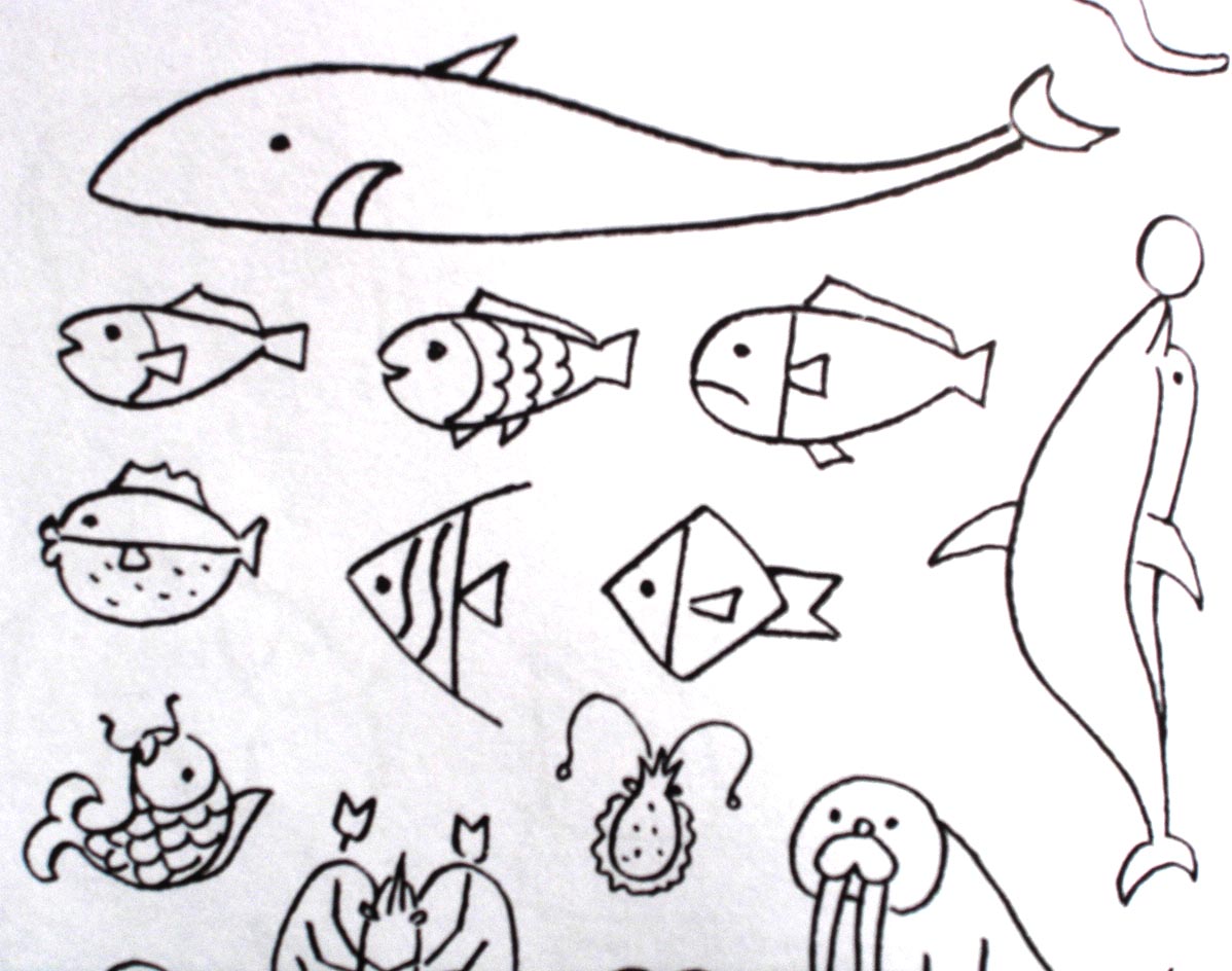 一条大鱼简笔画画法图片步骤 肉丁儿童网